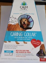 Calm Paws Caring Soft Recovery E Collar w/ Calming Gel Patch Medium 12-16&quot; Neck  - £12.44 GBP