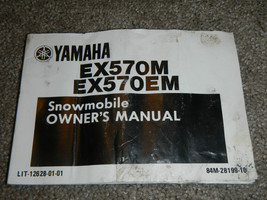 1988 88 YAMAHA EX570M EX 570 SNOWMOBILE OWNER OWNERS OWNER&#39;S MANUAL - $7.85