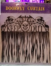 Haunted Halloween Gothic Keep Out Skull Door Doorway Curtain Decoration - $19.16 CAD
