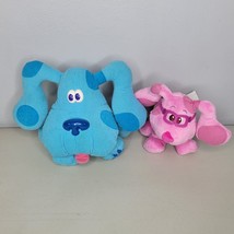 Blues Clues Plush Lot Blue and Magenta Dog Plush Toy Tyco Blues Clues and You - £11.33 GBP