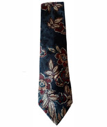 Botany 500 Mens Navy Floral Tie Made In USA Polyester Necktie - $20.31 CAD