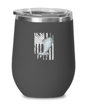 Wine Tumbler Stainless Steel Insulated  Funny American Flag Storm Tornado  - $24.95