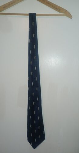 Brooks Brothers Makers Bagpipe Player Navy Blue Tie Made in England - $89.99