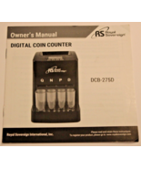 OWNER’S MANUAL - ROYAL SOVEREIGN DCB-275D DIGITAL COIN COUNTER - £2.36 GBP