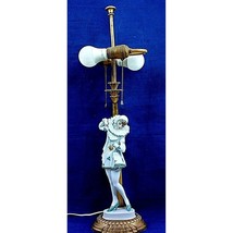 Antique Rosenthal Pierrot Figurine Lamp by C Holzer Defanti Art Deco Porcelain - £871.91 GBP
