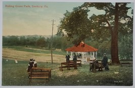 Sunbury Pennsylvania Rolling Green Park Pavilion Gazebo Postcard Y10 - £15.67 GBP