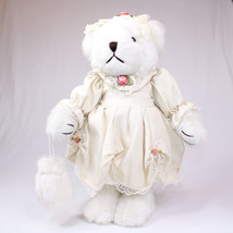 Vintage Teddy Bear Non Jointed Dressed Victorian Style 16&quot; Rare Teddy Tr... - $10.94
