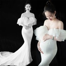Hoot dress for baby showers party evening pregnancy photo maxi gown sexy pregnant women thumb200