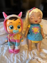 Hasbro Baby Alive Baby Grows Up Happy Hope Doll +Cry Babies Lena Llama Doll - £18.78 GBP