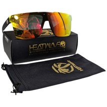 Future Tech Heatwave Gold Quatro Lazer Face Red Tint Sunglasses Heat Wav... - £52.37 GBP