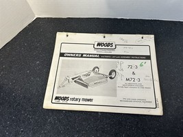 Woods Rotary Mower Model 72-3 &amp; M72-3 Owner&#39;s Manual - £9.16 GBP