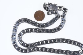 23&quot; Heavy Vintage Mexican Sterling Link necklace - £229.09 GBP