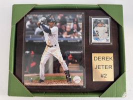 Framed Derek Jeter #2 Photo and Baseball Card 12x15 inches NEW - $2,736.44 MXN