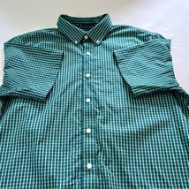 Duluth Trading Co Shirt Men's Green Plaid Cotton Shirt Wrinkle Fighter Sz L Tall image 8