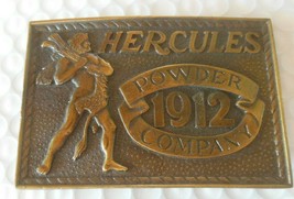 Vintage HERCULES Belt Buckle Powder Co. 1980 Special Edition Made in USA - $37.62