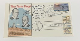 &quot;Man Takes Wings&quot; Wright Brothers Mail Cover Dayton &amp; Forpex Atlanta 197... - £6.31 GBP