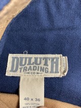 Duluth 40 X 36 Navy Blue Canvas Relaxed Fire Hose Mens 5 Pocket Pants - £20.37 GBP