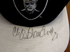 Cliff Branch # 21 Oakland Raiders Sbc Hof Signed Auto Vintage Raiders Cap Jsa - £118.98 GBP