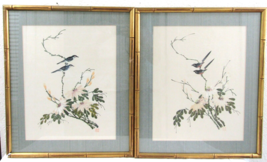 Pair of Matted and Framed 17th/18th Century Chinese Brush Paintings of B... - £445.63 GBP