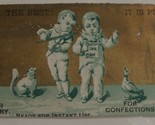 Victorian Trade Card For Pastry For Confections Kids playing Flutes Ad V... - $13.85