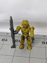 Mega Bloks Halo Spartan Figure Yellow Weapon 2 Inch - £8.15 GBP