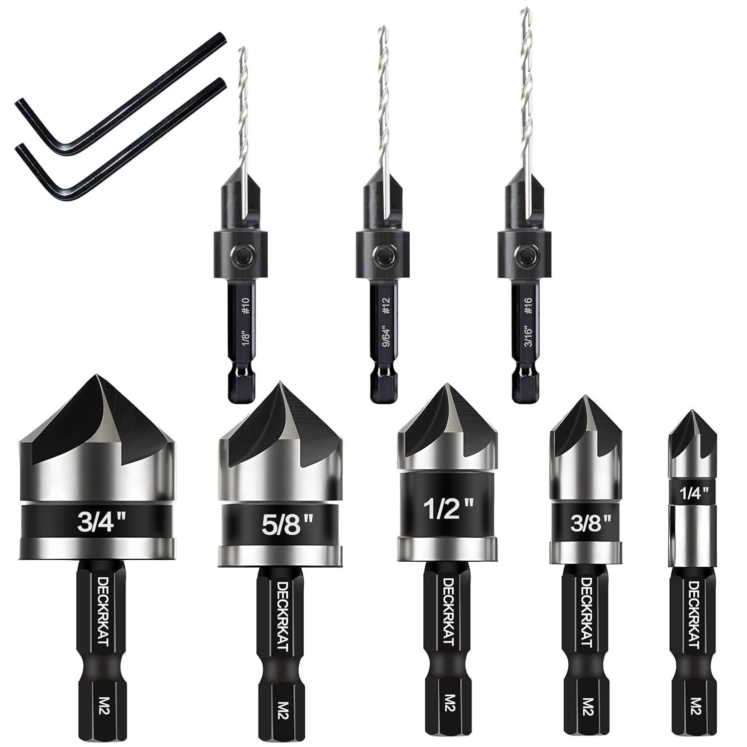 3 Pack Countersink Drill Bit Set &amp; 5 Pcs Countersink Drill Bit Set - $43.93