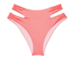 VICTORIA&#39;S SECRET HIGH WAIST CHEEKY SWIMWEAR BIKINI BOTTOM CORAL SIZE  X... - $12.19