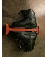 Vintage Humanic Ski Boots Black Leather, Made in Austria 1960&#39;s size 9 .5 - $93.68 CAD
