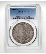 1891-S Morgan Dollar Graded By PCGS As MS63 Gorgeous Coin - $8,520.92 MXN