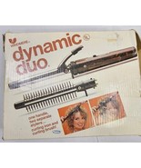 Vtg Windmere Dynamic Duo Curling Iron &amp; Brush Hair Styling Set Up 2 In 1... - $12.12
