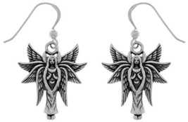 Jewelry Trends Angel Wing Fairy Goddess Sterling Silver Dangle Earrings - £48.83 GBP