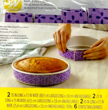 Wilton Bake-Even Strips 6pc 415-0796 For Baking Moist & Level Cakes image 2