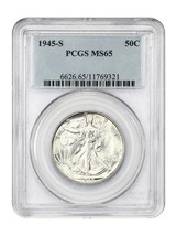 1945-S 50C PCGS MS65 - $168.05