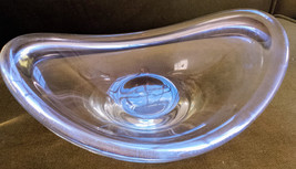 Mid Century Modern Holmegaard Glass Selandia Low Bowl By Per Lutken - £56.04 GBP