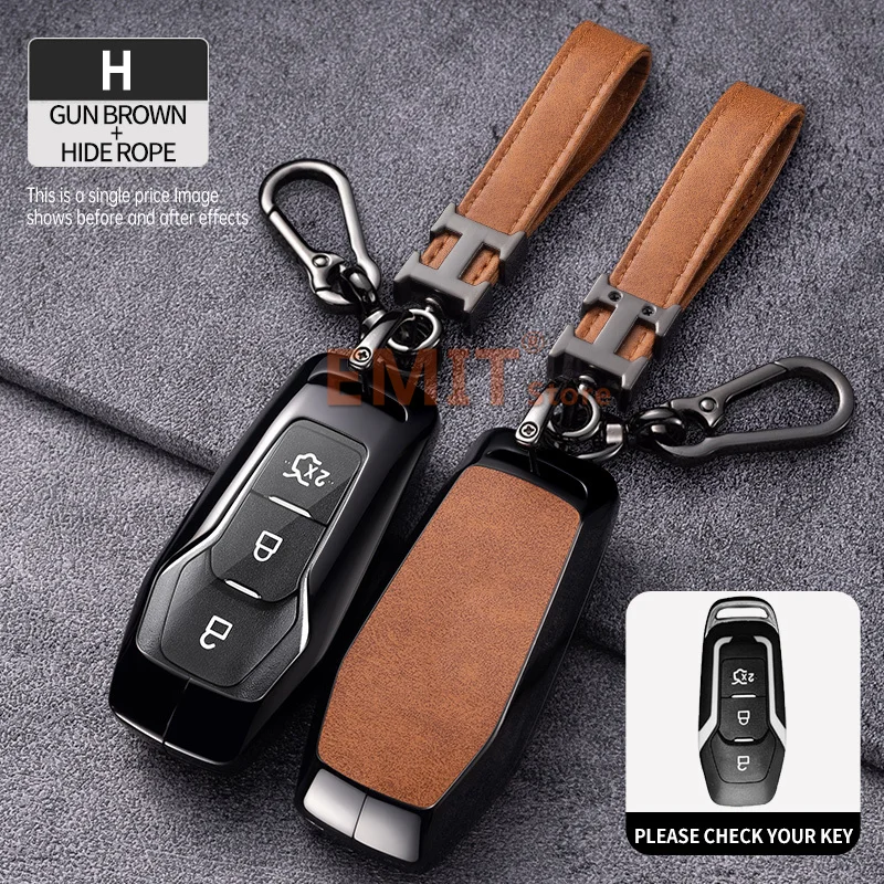 Zinc Alloy Car Key Case for Ford Mustang F-150 Edge Explorer Fusion Mond... - $22.02+