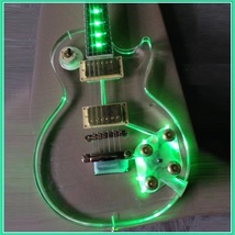 Acrylic LED Multi or One Color Rock n Roll Electric Guitar Clear Classic Body  - £772.42 GBP