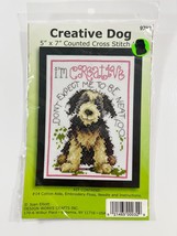 Design Works Crafts &quot;Creative Dog&quot; Counted Cross Stitch Kit (BRAND NEW S... - £7.78 GBP