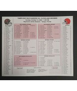 Tampa Bay Buccaneers vs Cleveland Football Media Guide Game Flip Card 10... - £11.77 GBP