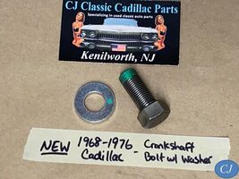 NEW 1968-1976 CADILLAC 472/500 ENGINE CRANK CRANKSHAFT BOLT &amp; WASHER - $44.54