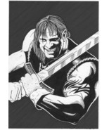Original RPG Art by Fred &quot;Phred&quot; Rawles; Grizzly Muscular Warrior with S... - $102.83 CAD