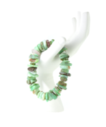 Green Chrysoprase Artisan Nugget Stretch Bracelet Gemstone Healing Cryst... - $16.82