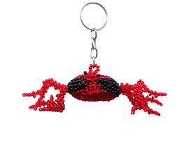 Mia Jewel Shop Crab Czech Glass Seed Bead 3D Figurine Keychain Metal Ring - Hand - £11.89 GBP
