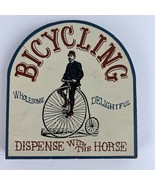 Bicycling Wholesome Delightful Dispense Horse Wood Plaque Sign Bicycle B... - £11.67 GBP