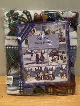 Laurie Korsgaden SNOW Fleece Blanket 51”X64” Winter Snowman Christmas D6 - $304.28 MXN
