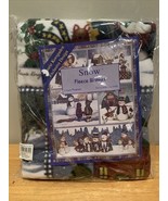 Laurie Korsgaden SNOW Fleece Blanket 51”X64” Winter Snowman Christmas D6 - €13,68 EUR