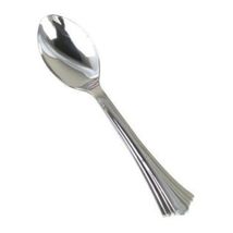 120 Spoons REFLECTIONS Plastic Silverware, Looks Like Silver Cutlery - £20.34 GBP