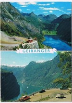 Norway Postcard Geiranger From The Eagle Road &amp; Eagle Bend Towards Pulpit  - £1.70 GBP