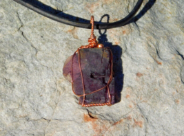 Purple Fluorite Pendant Necklace Third Eye Chakra Psychic Development Meditation - £22.38 GBP