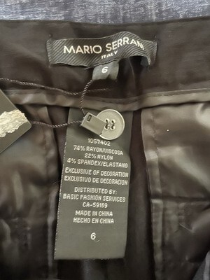 MARIO SERRANI WOMEN'S TUMMY CONTROL COMFORT PANTS Black Size 6 Slim Fit Item image 3