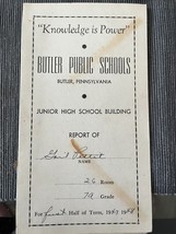 1948 Butler PA Public Schools report card grade 7 - £11.56 GBP